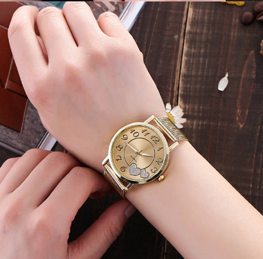Glittery Hearts Ladies Mesh Band Watch for Woman