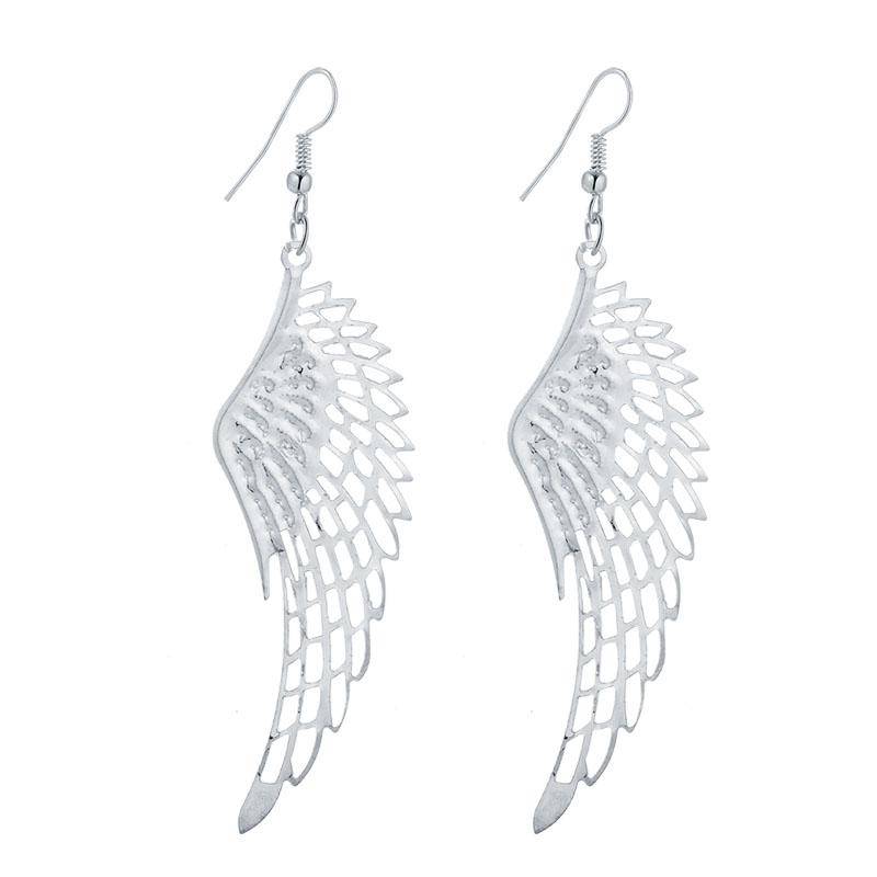 Dangling Wings Earrings in Gold or Silver