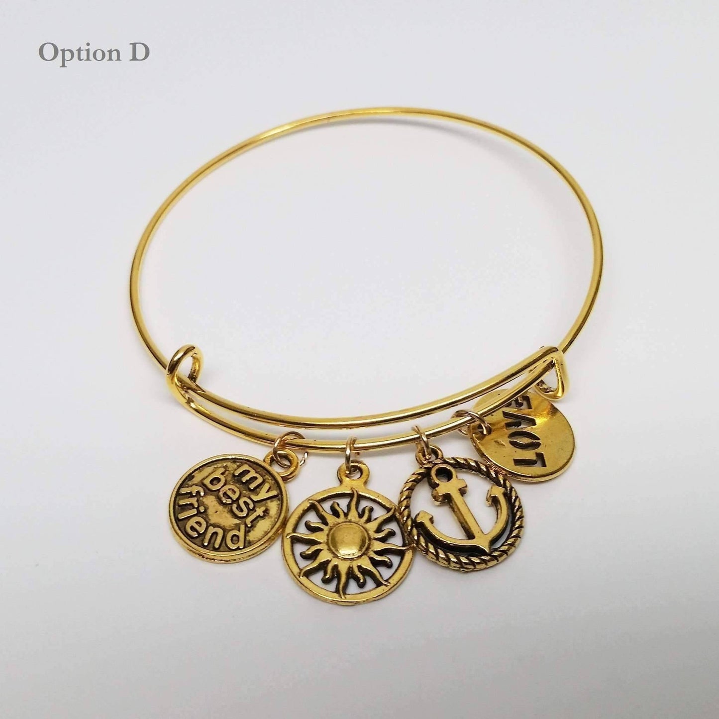 Feshionn IOBI bracelets Your Golden Charms Bangle Bracelet