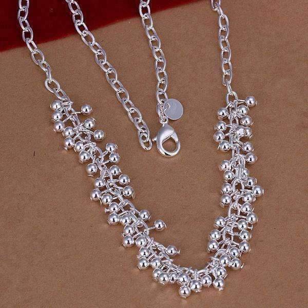 Feshionn IOBI Earrings ON SALE - Tiny Dangling Grape Beads Sterling Silver Necklace