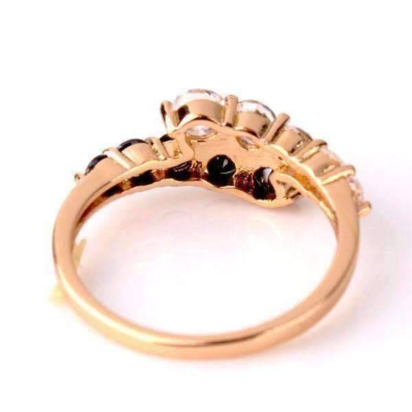 Feshionn IOBI Rings "Date at Eight" 1.3ct Black and White CZ Cocktail Ring