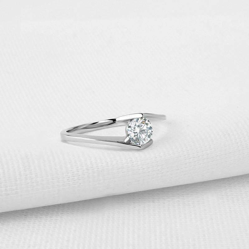Feshionn IOBI Rings Mia .05CT Tension Set Bypass IOBI Cultured Diamond Ring