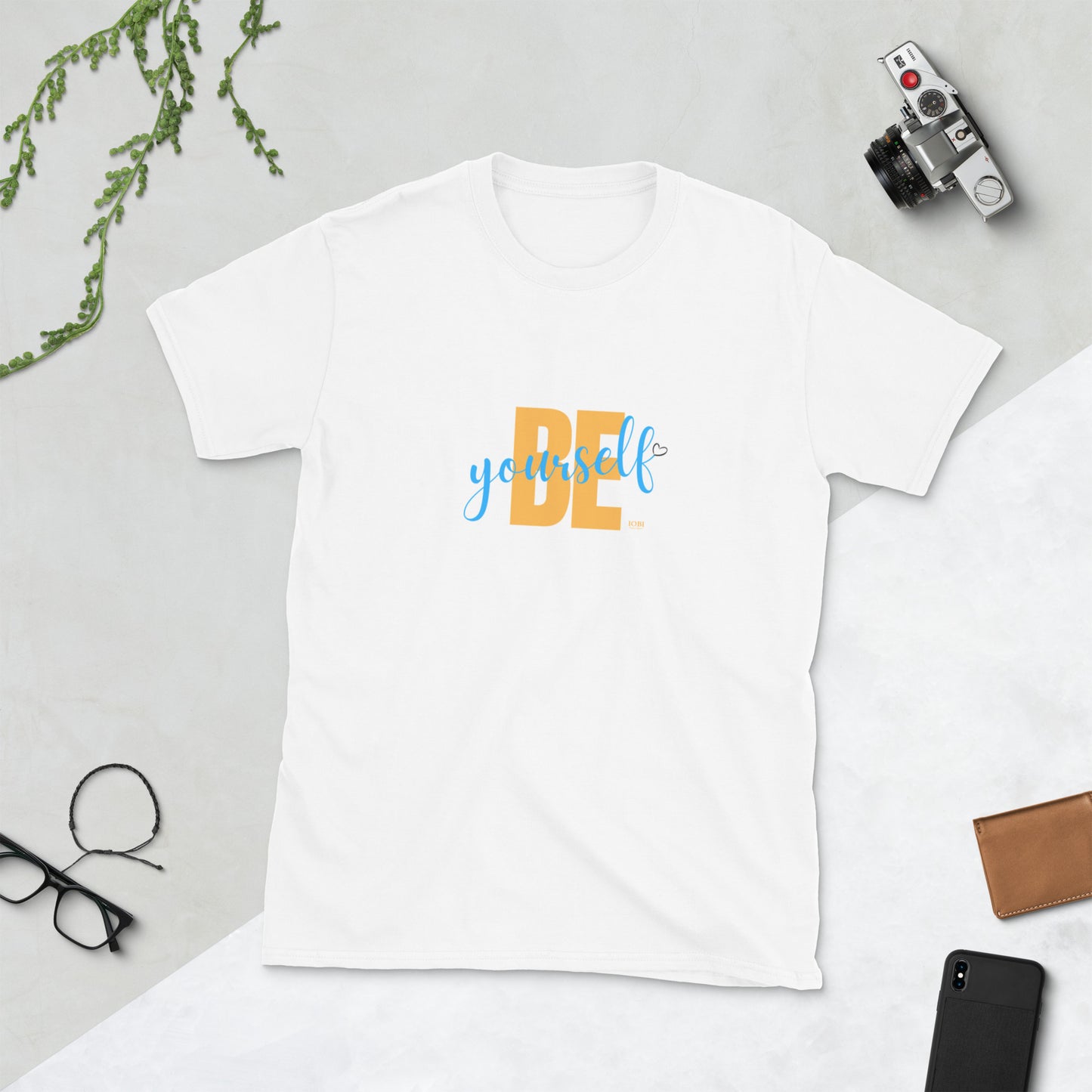 Short-Sleeve Women Soft T-Shirt Be Yourself Design by IOBI Original Apparel