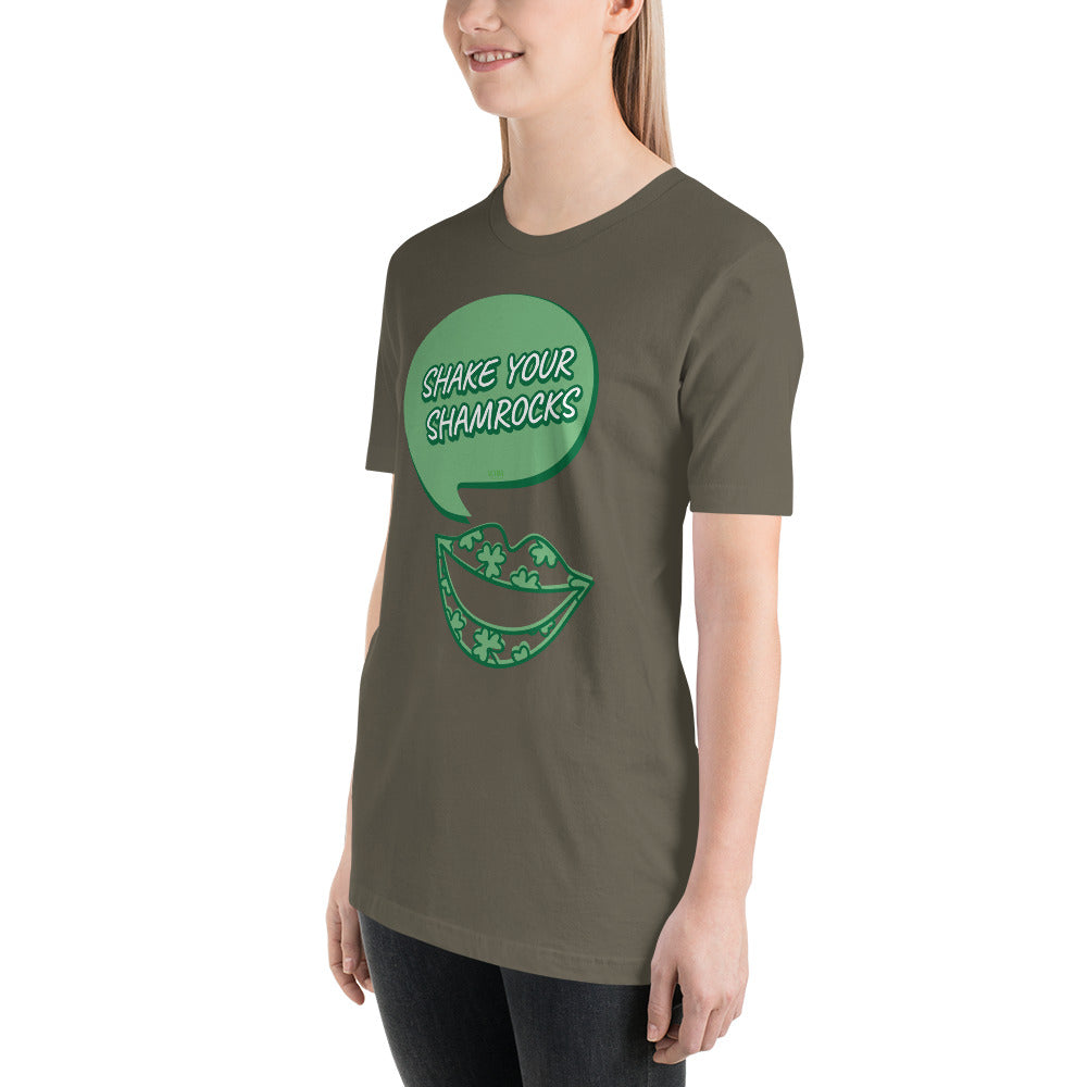 Women's Relaxed Soft & Smooth Premium Quality T-Shirt Shake Your Shamrocks Saint Patrick's Day Design by IOBI Original Apparel