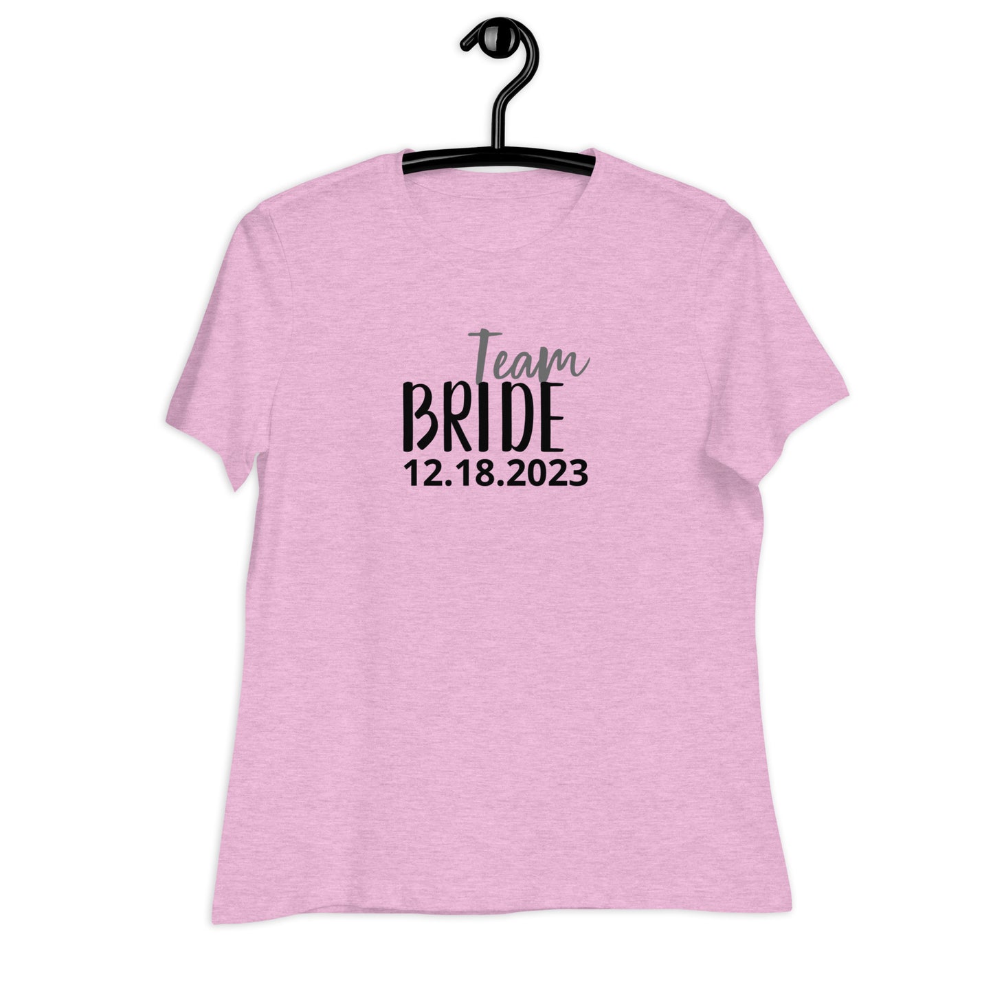 Women's Relaxed Soft & Smooth Premium Quality T-Shirt Personalize Customize Bride Bridesmaids Wedding or Bachelorette Party Design by IOBI Original Apparel