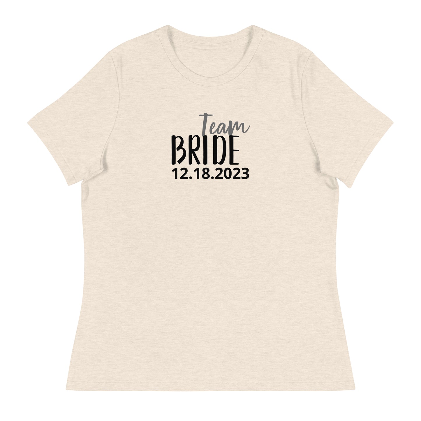 Women's Relaxed Soft & Smooth Premium Quality T-Shirt Personalize Customize Bride Bridesmaids Wedding or Bachelorette Party Design by IOBI Original Apparel