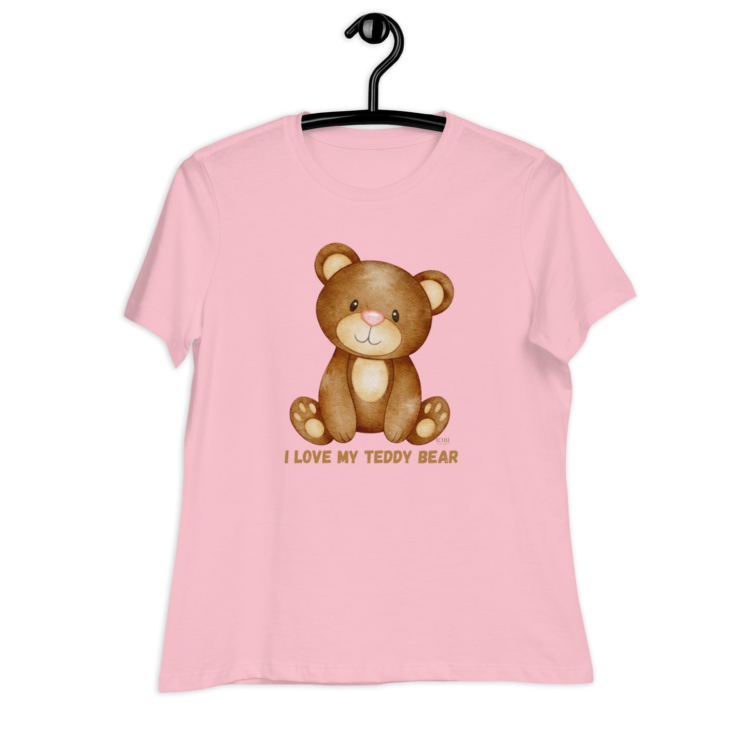 Women's Relaxed Soft & Smooth Premium Quality T-Shirt I Love My Teddy Bear Design by IOBI Original Apparel
