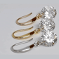 18K Gold Crystal Dangle Earrings – Sparkly Lightweight Drop Earrings for Women