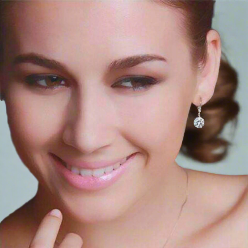 18K Gold Crystal Bridal Earrings – Sparkly Dangle Earrings, Bulk Sets for Bridesmaids
