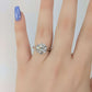 Victoria 14K White Solid Gold 4CT Round Cut OB Simulated Diamond Solitaire Ring for Woman Engagement