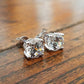 Opulence 14K White Gold Round OB Simulated Diamond Solitaire Stud Earrings for Women Bridal Enegagement Wedding Gift
