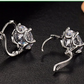 14K Gold Plated Daring Six Prong Large 6.8 Carat Zirconia Solitaire Earrings For Woman