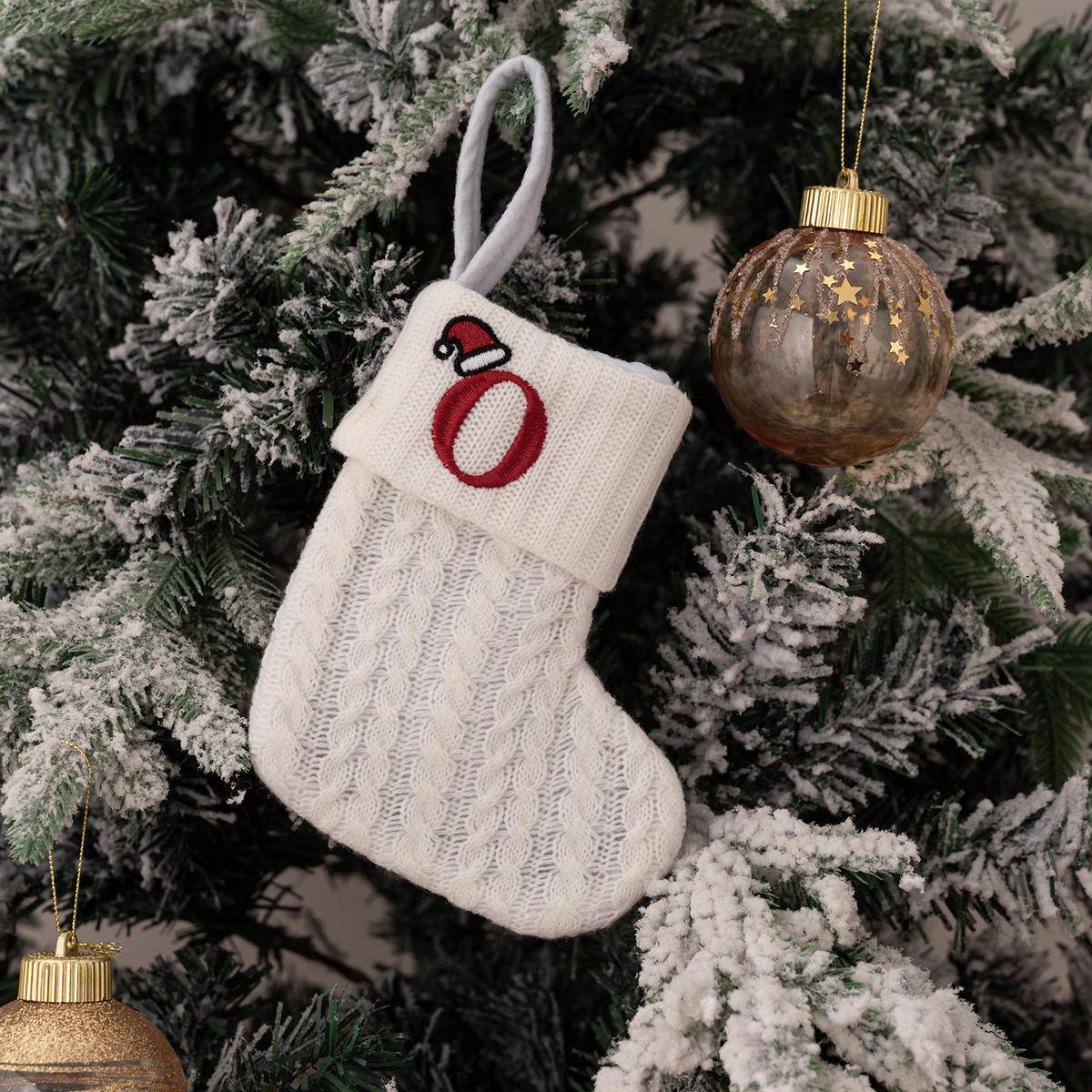 Letters Embroidery Christmas Hanging Socks Ornametns