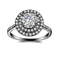 Bella Luce 1.2CT Round Zirconia Double Halo Gold Plated Ring for Woman