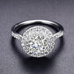 Bella Luce 1.2CT Round Zirconia Double Halo Gold Plated Ring for Woman