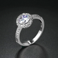 Bella Luna Round Halo 2 CT Austrian Crystal Ring