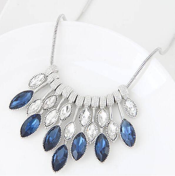 Sapphire Falls Blue Cocktail Necklace