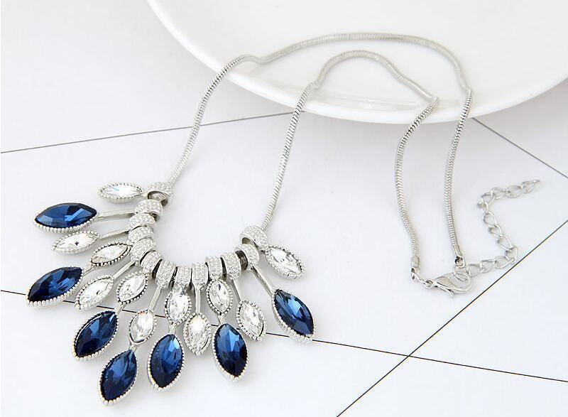 Sapphire Falls Blue Cocktail Necklace