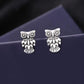 Natural Patina Silver Owl Stud Earrings for Women Everyday Wear