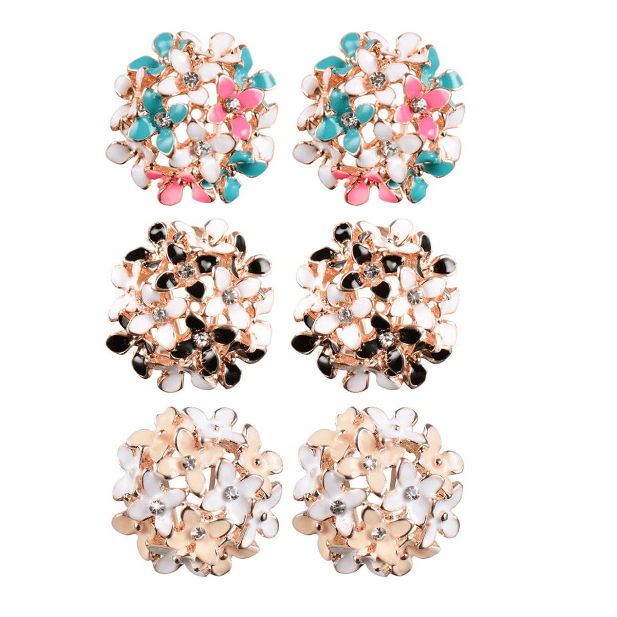Bouquet of Beauty Enamel Flower Earrings
