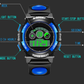Boys Digital Sport Watch in Blue or Red