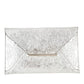 Faux wrinkled leather clutch bag