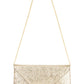 Faux wrinkled leather clutch bag