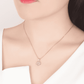 Cherry Blossoms Cubic Zirconia 14K White Gold Plated Necklace for Women