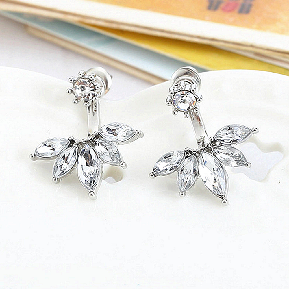 Crystal Floral Stud Earrings & Jacket
