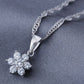 Fresh Flowers Zirconia Necklace and Earrings Set