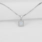 Delilah .5CT Cushion Cut Halo OB Simulated Diamond Solitaire Pendant for Women Bridal Engagement Wedding Anniversary Gift