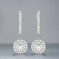 Lanah 1CT Round Halo OB Simulated Diamond Earrings for Women Bridal, Engagement, Anniversary
