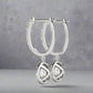 Lanah 1CT Round Halo OB Simulated Diamond Earrings for Women Bridal, Engagement, Anniversary