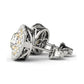 Angelique Double Halo OB Simulated Diamond Stud Earrings for Woman Special Occasion Wedding Bridal