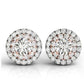 Angelique Double Halo OB Simulated Diamond Stud Earrings for Woman Special Occasion Wedding Bridal