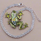 Fabulous Frog Enamel & CZ Pendant Necklace for Woman