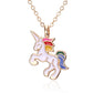 A Little Fantasy Unicorn Gold & Enamel Necklace