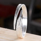 Etched Feather Bangle Cuff Bracelet
