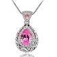 Vintage Filigree Teardrop Necklace and Earrings Set or Individual - Choose Your Color!