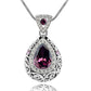 Vintage Filigree Teardrop Necklace and Earrings Set or Individual - Choose Your Color!