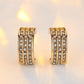 Flashy CZ Half Hoop Earrings