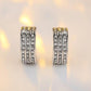 Flashy CZ Half Hoop Earrings