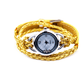 Floating Sparkles Leather Braided Wrap Watch For Woman