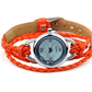 Floating Sparkles Leather Braided Wrap Watch For Woman
