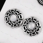 Flower Vintage Opal Button Stud Earrings