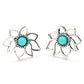 Lotus Garden Turquoise Stud Earrings