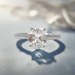 Nia 2CT Oval Solitaire OB Simulated Diamond Platinum Plated Ring for Women