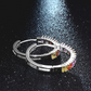 Half Eternity Austrian Crystal Hoop Earrings