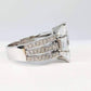 Helena 3CT Marquise Cut Triple Pavé Band OB Simulated Diamond Ring for Women Bridal Engagement Wedding Anniversary Gift
