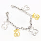 Teddy Bear Chain Two Tone Stainless Steel Bracelet